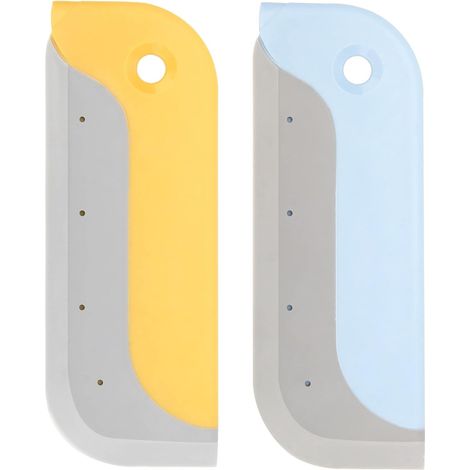 Lot de 2 petits raclettes en silicone, mini raclettes en silicone pour vitres et douches