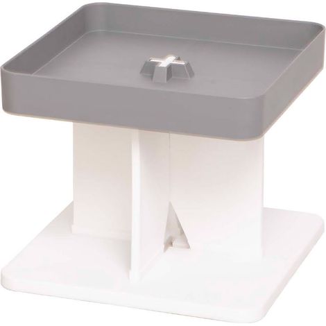 Tavolino Moderno 40x40x33,5 cm in Polipropilene Rigido Grigio (1/3)