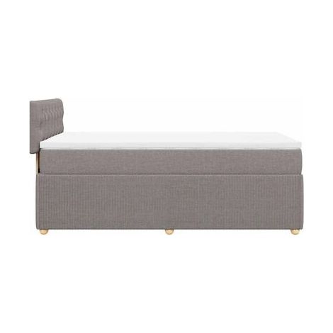Sommier Snowco, matelas taupe, 80 × 200 cm, tissu, tissu doux et respirant, pour chambre, décor moderne, facile à assembler (1/5)