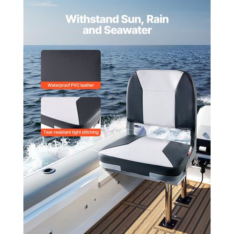 Siège de bateau à dossier bas chaise de bateau de pêche pliable (1/5)