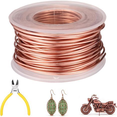 Kupferdraht – Elektrokulturantenne – Reines Kupfer, 16 AWG – Hohe Leitfähigkeit für Gartenarbeit und Bastelarbeiten – Natur – 18 m (1/5)