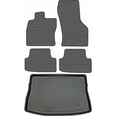 Set di tappetini in gomma per auto e tappetino per bagagliaio per Volkswagen Golf VII Hatchback da ottobre 2012 a dicembre 2019. (1/5)