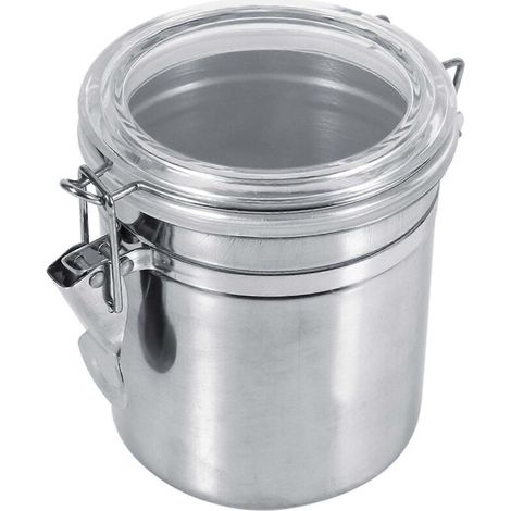 boîte de conservation alimentaire en acier inoxydable pour la cuisine, idéale pour le sucre, le thé, le café et les grains de café (101010,5cm)