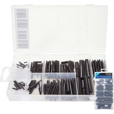 Bluespot 120pc Assorted DIY Workshop Storage Automotive Machinery Roll C Pin Set
