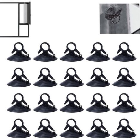 20 ventose per finestre, auto, riscaldatori per acquari, cuscinetti a ventosa per vetro, diametro 4,5 cm, nere, per finestrini auto (1/5)