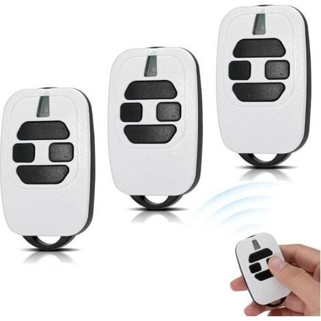 433,92 MHz Télécommande Portail, télécommande Compatible avec GTI2/4, GT2/4, Mio TR2/4, Mio TR2N/4N,Bip Portail de Garage,Blanc,Lot de 3 (1/5)