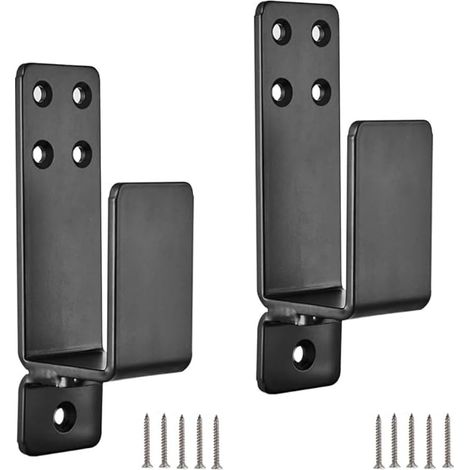 Heavy Duty Metal Bracket for U-Shaped Corner Door Barrier 2 Pack, Prevent Unauthorized Access for Home, Shed, Barn and Garage Door Security (1/5)