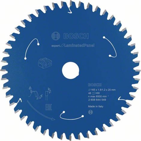 Bosch  lama  per  sega  circolare  Expert  for  Laminated  Panel  per  seghe  circolari  a  batteria  165  x  1,8  x  20  mm  48  -  2608644549 (1/5)