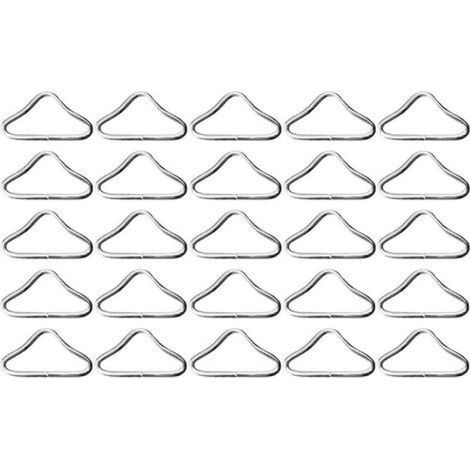 30 Stück dreieckige Metallschlaufen für Trampoline, Ringverbinder für Gurte, robuste Clips für Sportzubehör (1/5)