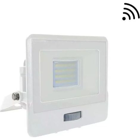 V-Tac – Projecteur à détecteur de mouvement 20W IP65 – Puissance 1510 lm – Aluminium blanc – Température couleur 6500K – Détecteur PIR réglable (1/7)