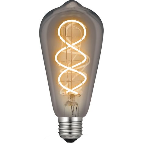 Lampadina Led Titanio Fumé a Filamento E27 ST64 6W decorativa Bianco caldo 2200K Novaline