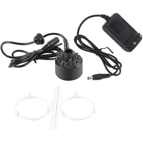 Un atomiseur de couleur à 12 LED, adapté aux fontaines et aux bassins, avec adaptateur secteur. (1/4)