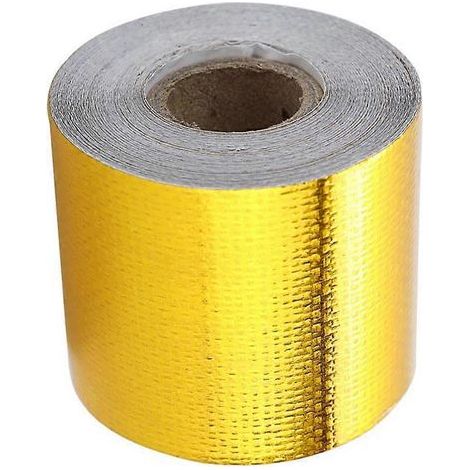 Aluminiumfolien-Dichtungsband, hitzebeständiges Band, wasserdichtes Rohrreparaturband – 30,00 x 0,50 x 0,50 cm – Gold (1/4)