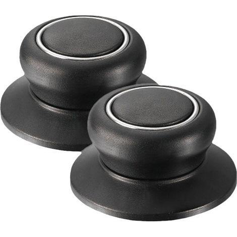 Sollbry 5 Pièces Boutons de Couvercle Universels en Bakélite et Acier Inoxydable, Poignées de Remplacement Anti-brûlure pour Couvercles de Casseroles,Pour Poignée de Couvercle en Verre (1/4)
