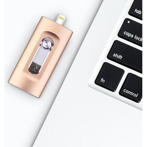 Clé USB 3-en-1 - Clé USB rapide 256 Go - Compatible iPhone - Clé photo haute vitesse - Stockage externe pour photos et vidéos (1/2)