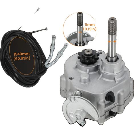 Cambio avanti/indietro, albero da 5/8", adatto a motori da 2 a 14 CV, rapporto di marcia avanti 1:1:3, rapporto di retromarcia 1:2:6, facile installazione. (1/5)
