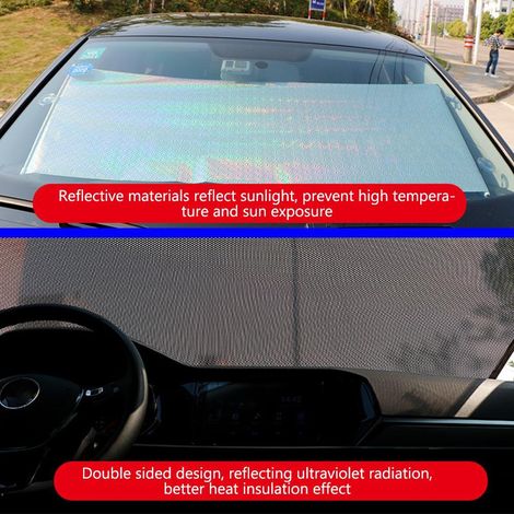 Pare-soleil automatique rétractable pour voiture, protection pare-brise anti-UV, visière pare-soleil, rideau solaire. (1/5)
