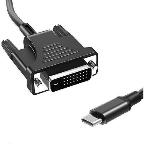 Adaptateur de câble USB-C vers DVI, USB 3.1 Type-C vers DVI mâle, compatible 4K, câble adaptateur Air 3.1 vers DVI, taille 25-26. (1/5)