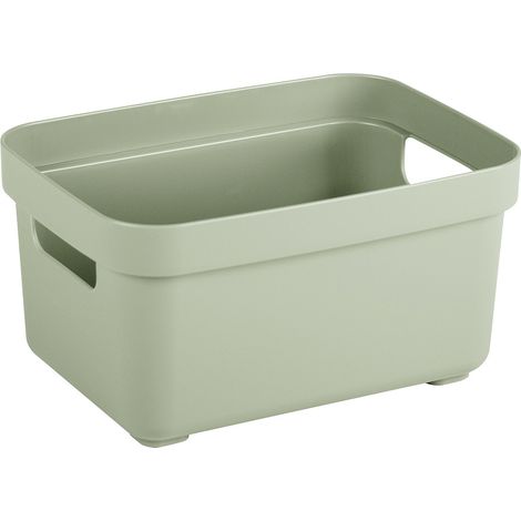 Sunware Aufbewahrungsbox Sigma Home mit Griffen 18 x 13 cm 2,5 L hellgrün (1/2)