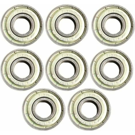 Lot de 8 roulements à roulettes scellés 608ZZ (ABEC11) en acier inoxydable