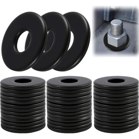 100PCS Rondelle Plate Acier M5, Rondelles Acier 5 mm ID 15 mm OD 1.2 mm Épaisseur, Épais Étanchéité Espaceur, Entretoise pour Robinet Tuyau Boulon Fixation (1/5)