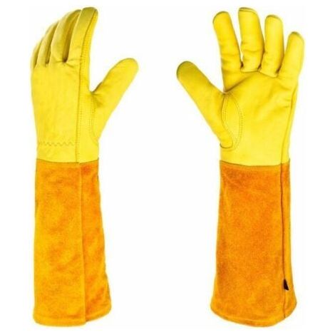 Gants de Jardin Femme/Homme Cadeaux de Jardin(M)Gants de Jardin Gants de Rose Résistants aux Épines Gants de Travail en Cuir Femme, Gants en Cuir Gants de Jardin Outils de Jardin Longs Taille Ajustabl (1/5)