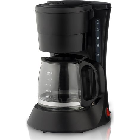 Ortviai Cafetière Électrique Drip 600 ml avec Verseuse Anti-Goutte, Poignée Ergonomique et Réceptacle Transparent Gradué (1/3)