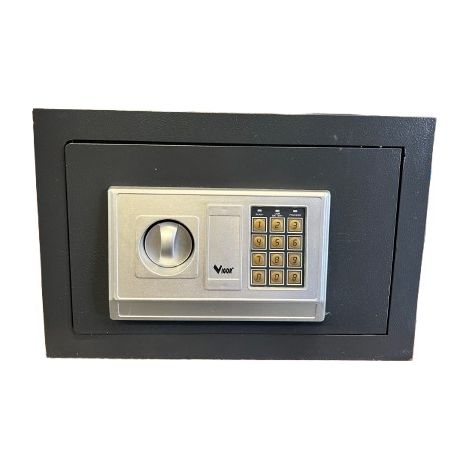 Blinky 2716350 BKC39-E Cassaforte Elettronica Apertura Elettromagnetica Piastra 8 mm Tastiera Digitale 12 Tasti 2 Catenacci 18 mm 39x26x18,4 cm