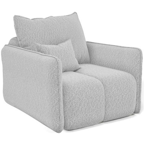 Sessel Designersessel MORGANO Stoff Abriamo Hellgrau (1/3)