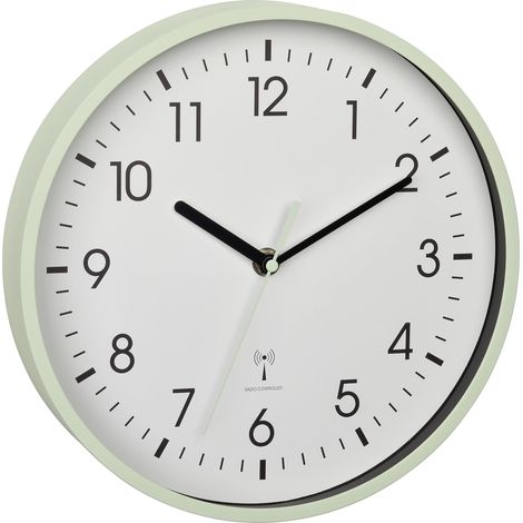 TFA Dostmann 60.3550.04 Reloj de pared radio control menta