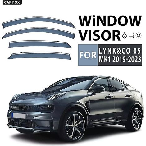 Déflecteurs de pluie pour vitres de voiture Weather Shields, accessoires pour LYNK&CO 05 2019-2023, déflecteurs de vitres, 4 pièces ( ) (1/5)