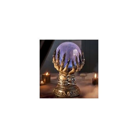 Touch-sensitive celestial glass crystal ball – Interactive colored plasma effect – Magical Halloween decoration (1/5)