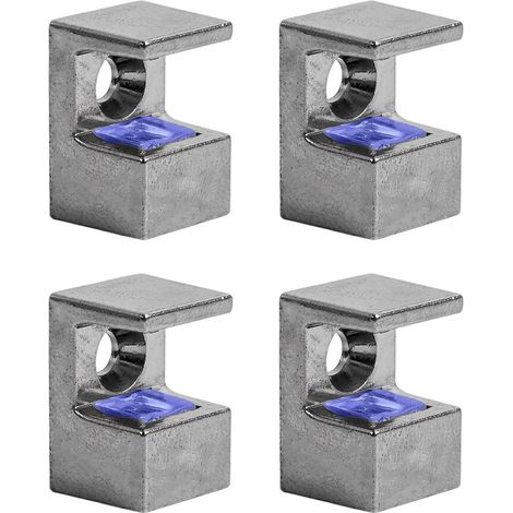 Soportes de vidrio de aleación de zinc, 4-087 Plata Seda (1/3)