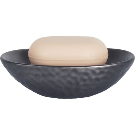 Porte savon Céramique DARWIN HAMMERED Noir Spirella