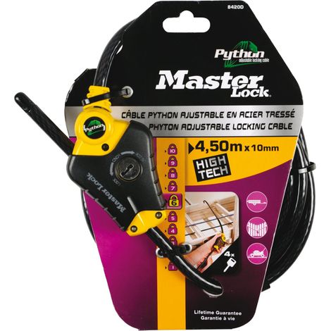 Cable Python™ ajustable de 4,50 m de longitud - Masterlock