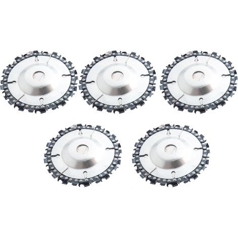Lot de 5 disques pour meuleuse d'angle électrique, disque pour scie à chaîne en métal, roue multifonctionnelle pour la sculpture sur bois (1/5)