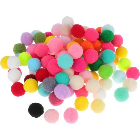 100 balles pour chatons, jouets pour chats avec pompons, résistantes aux morsures (1/5)