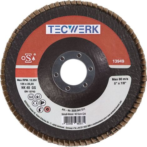 1 Disque à lamelles D.115mm K.80 Acier Bois Aluminium Trou 22,23mm Décapage Ébavurage (1/2)