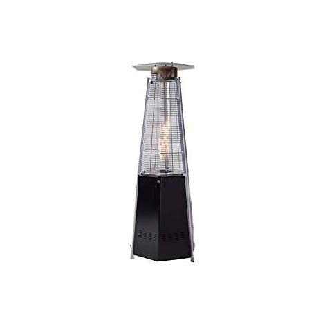 Stufa Kasart radiante piramidale esagonale in acciaio inox a gas propano o butano 12,5 kW con ruote