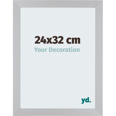 yd. - Cadre photo 24x32 - Argent Mat - MDF - Mura