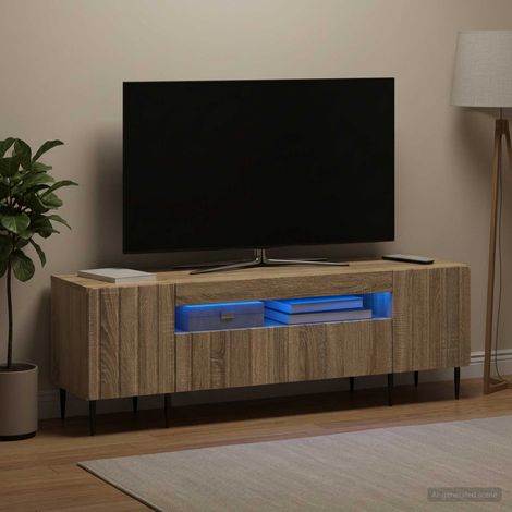 vidaXL LED TV Cabinet ZWOLLE 153 x 35 x 43 cm Sonoma Oak (1/5)