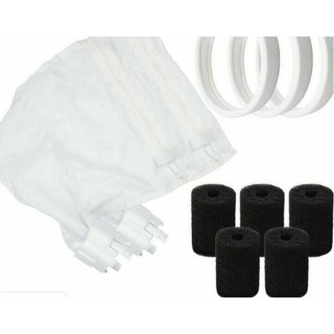 Sacs pour Nettoyeur de Piscine en Nylon pour Polaris 280 ou 480, avec Pneus de Rechange Gomme Tendre pour Polaris 180, 280, 360 ,380, C10, C-10 ,Éponge Filtrante pour Piscine Polaris (1/5)