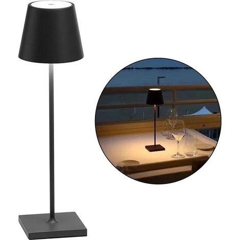Lampe de Table usb, Protection des yeux, petite veilleuse tactile pour café, Restaurant, Bar, charge sans fil 3 Color Stepless Dimming Up