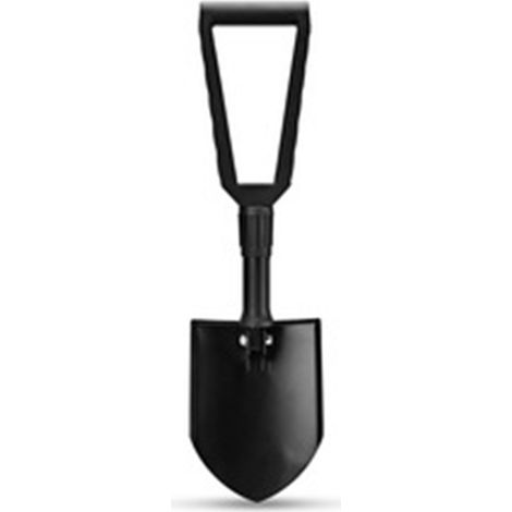 Pelle pliante de camping militaire portable, outil de tranchée incendie avec sac de rangement, pour extérieur M noir (1/5)