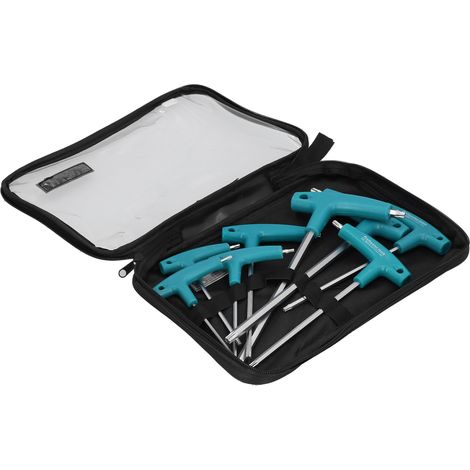 Jeu de 8 clés en étoile, clés à tête sphérique double en forme de T avec accessoires de fixation de vis 21808 (1/5)