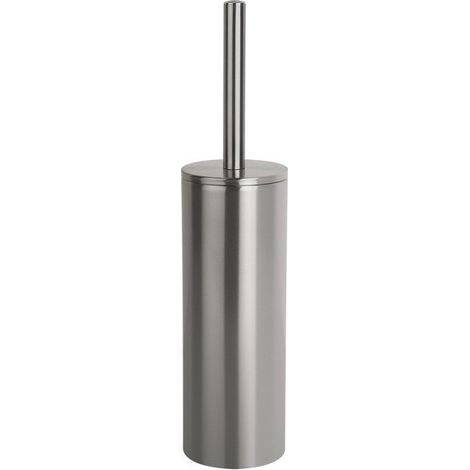 Spirella – Brosse WC avec support en inox brossé – Tête interchangeable – Poils résistants – Dimensions 9,5 x 40 cm