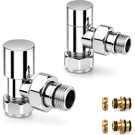 Kit valvola e detentore raccordo multistrato diam 16 cromato (1/3)