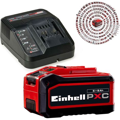 Einhell Power X Change PLUS 18v Lion 8ah Battery Multi-AH 5ah Mode PXC + Charger (1/5)