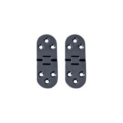Lot de 10 charnières de table pliantes, charnières de porte d'armoire pliantes plates, charnière de porte d'armoire en alliage de zinc, charnières de porte à bords arrondis, pour table de cui (1/4)