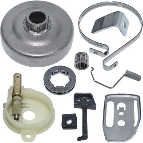 Kit de kit de pignon de frein, tambour, pompe à huile, accélérateur, starter, tige, attrape pour tronçonneuse Husqvarna 136 137 141 142 530047061, 545036801, 530029831 (1/5)